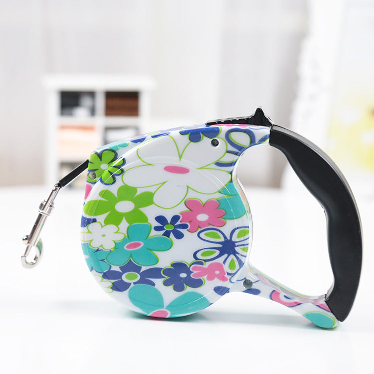 17ft Retractable Dog Lead – One-Handed Brake & Lock | Premium Nylon | Pink, Blue, White, Black & More