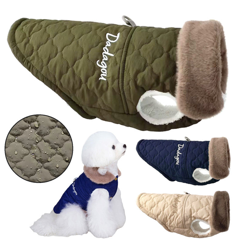 Luxury Dog Jacket – Warm Snap Button Coat for Small Dogs | Autumn & Winter