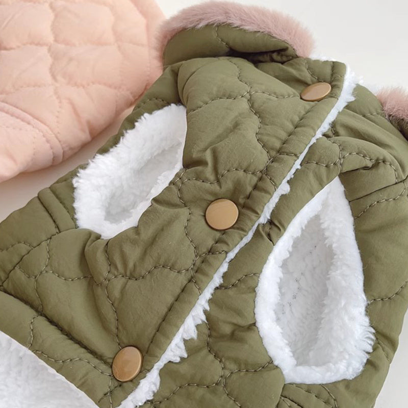 Luxury Dog Jacket – Warm Snap Button Coat for Small Dogs | Autumn & Winter