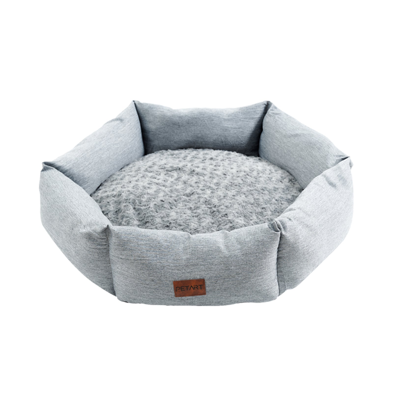 PetArt Rose Velvet Hexagonal Sofa Bed - Fluffy Plush Couch