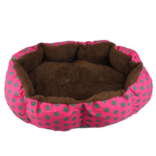 Plush Fleece Snuggle Bed for Cats & Dogs