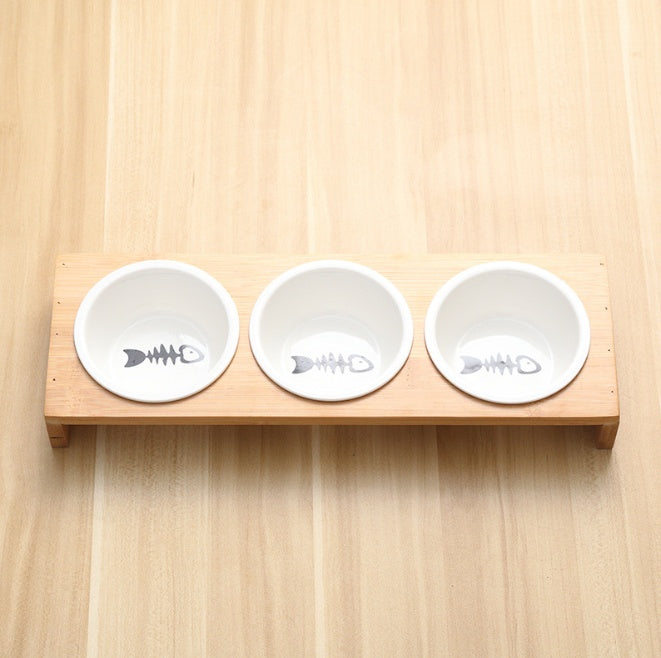 Plastic Pet Feeding Bowl – Available as Single, Double or Triple Set | Dogs & Cats
