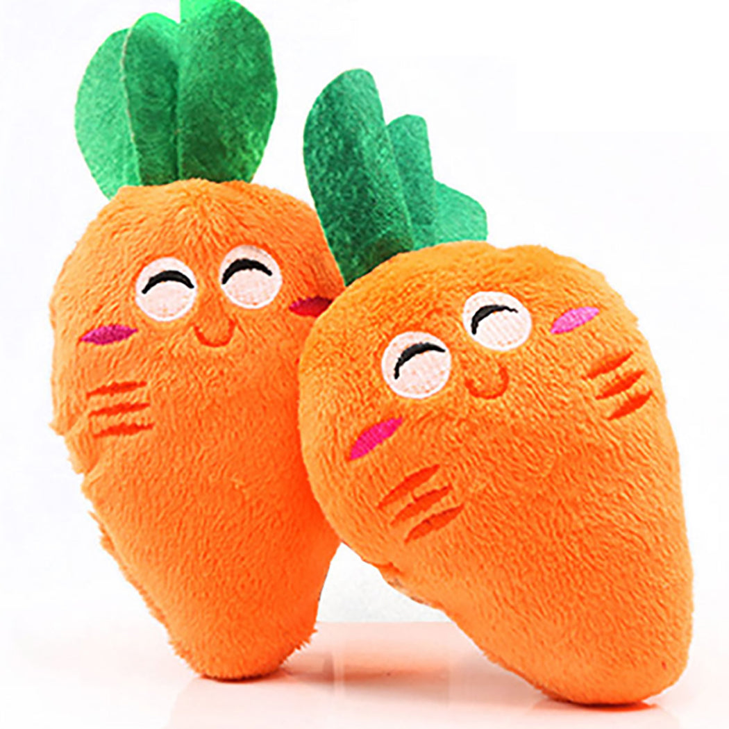 Fruit & Cartoon Plush Squeaky Pet Toy Set - 15 Designs