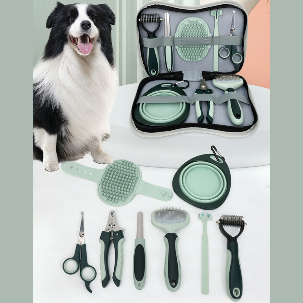 Professional Cordless Dog Grooming Clippers Kit - Low Noise, 8-in-1