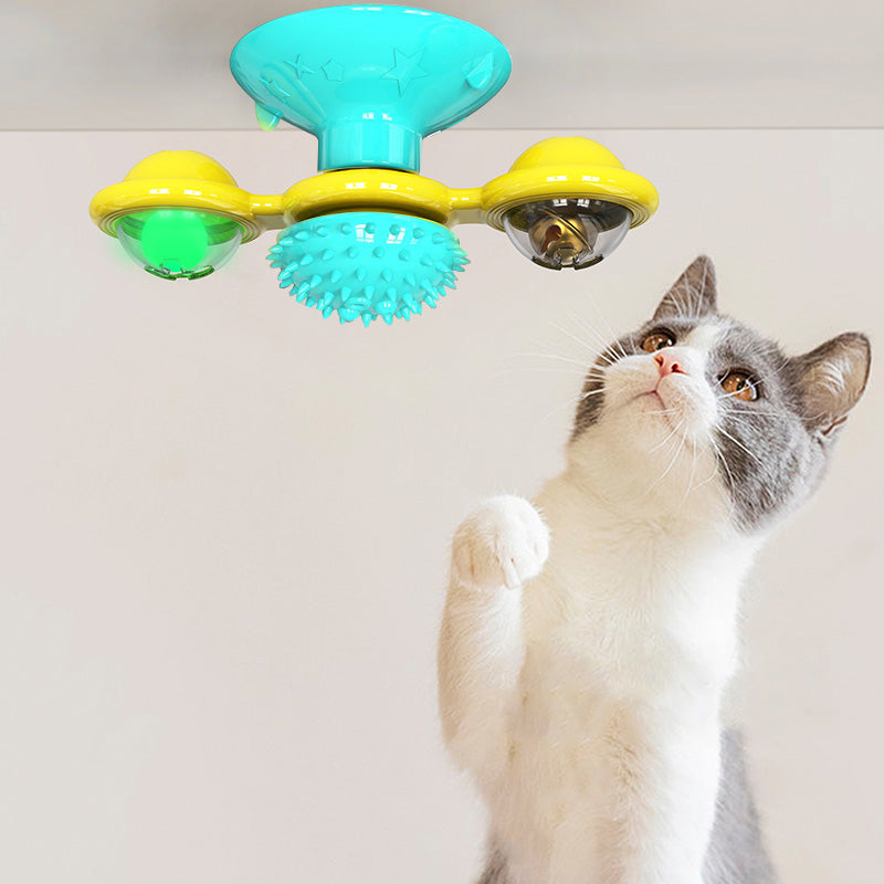 Cat Rotating Windmill Toy - Scratch, Itch & Teeth Cleaning Multi-Function