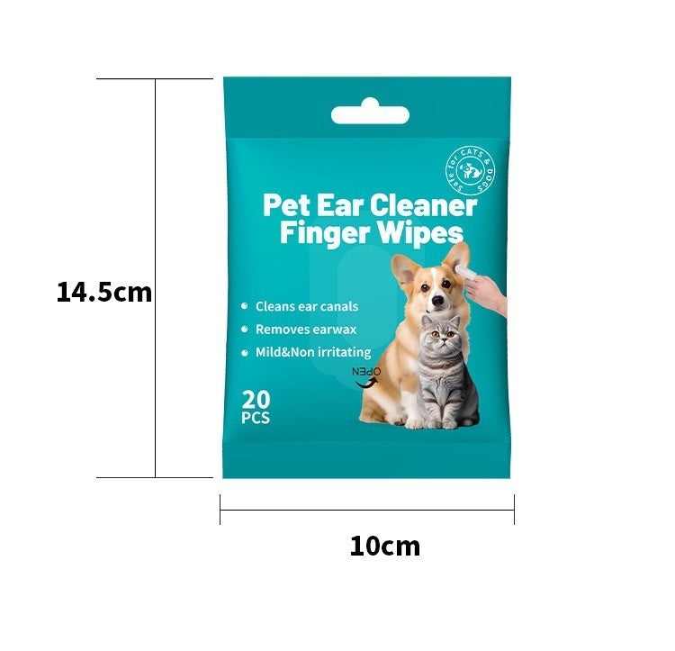 BellyRub Market Pet Cleaning Wipes | Ear or Teeth | 20 Wipes per Pack