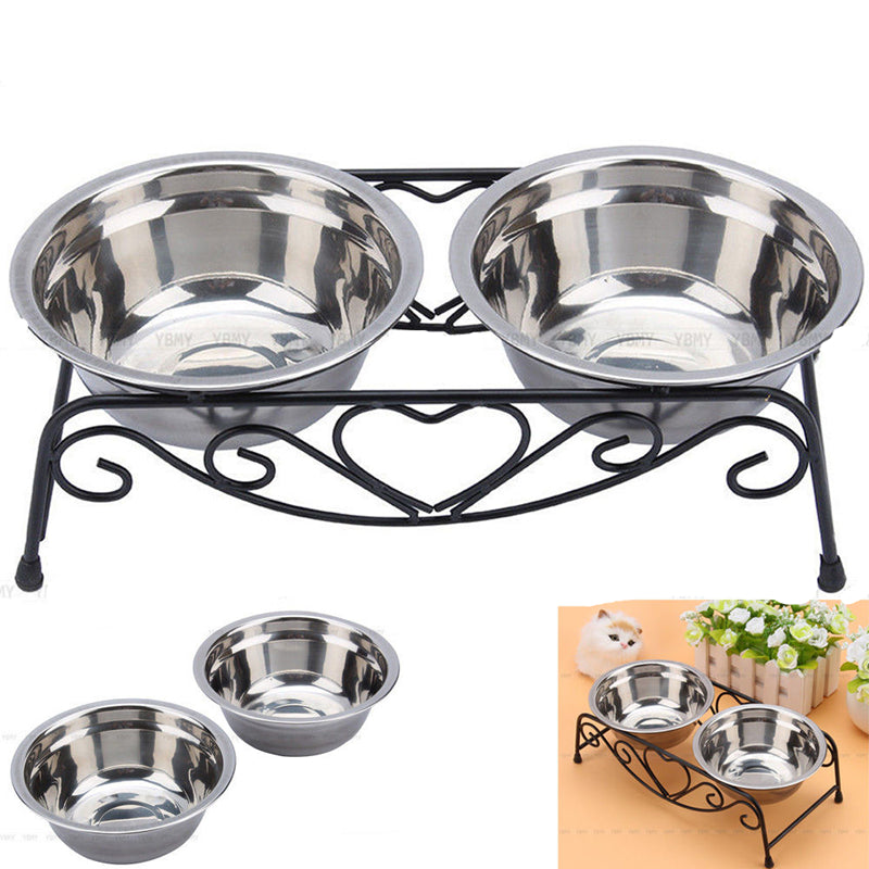 Stainless Steel Pet Bowl – Durable Food & Water Bowl for Dogs & Cats | Black