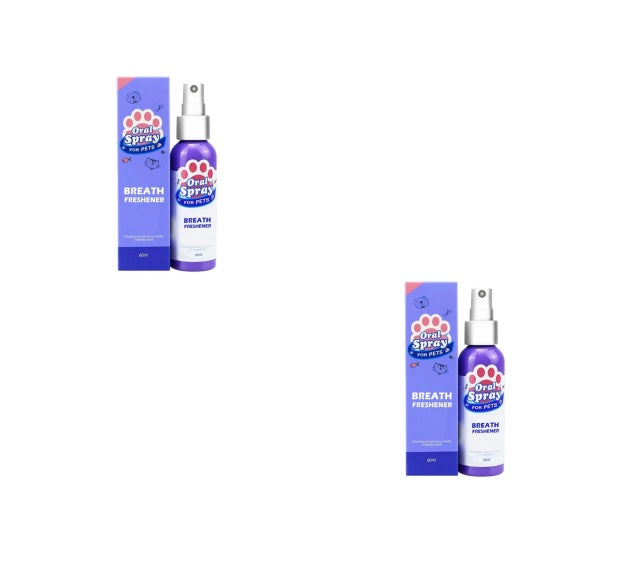 Pet Oral Spray | Fresh Breath & Plaque Control | 60ml - Eliminating Poo Breath
