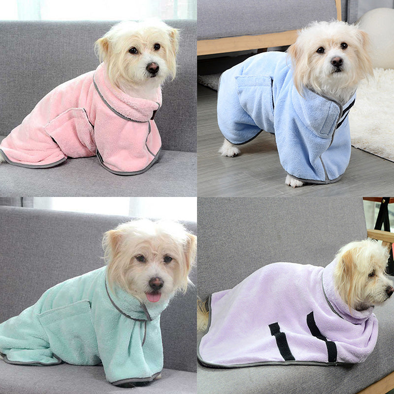 Microfibre Quick-Dry Pet Drying Towel & Bathrobe