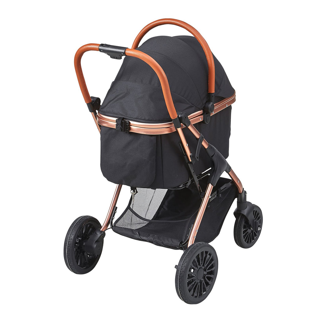 Pet Stroller with Brakes & Storage Basket – Up to 30kg