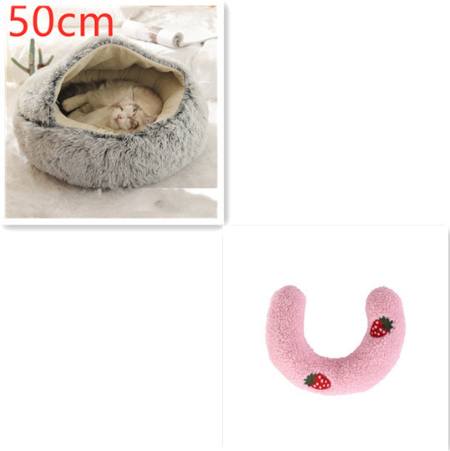 Cozy Co. - Plush Round Pet Bed - for Dogs & Cats