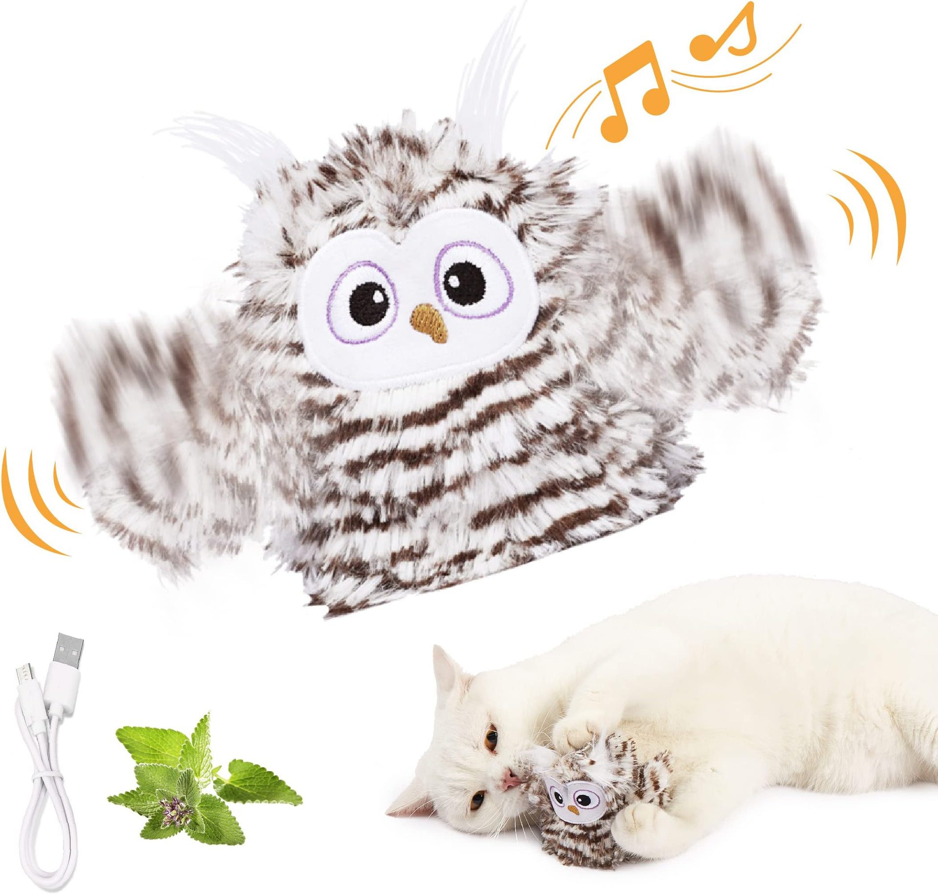 USB Rechargeable Flapping Bird Cat Toy - Electronic (6 Bird Variants)