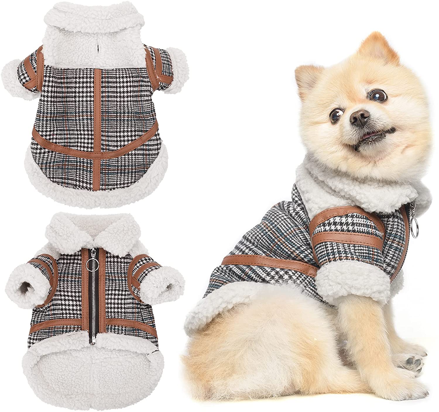 DogLuxe Plaid Lamb Velvet Jumper - Cosy Two-Legged Winter Top