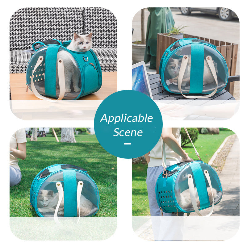 Transparent PVC Pet Carrier Backpack - Space Capsule Style