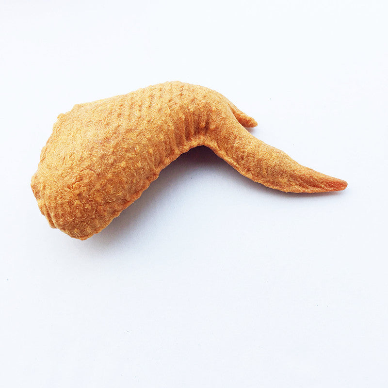 Plush Chicken Leg & Bone Squeaky Dog Molar Toy