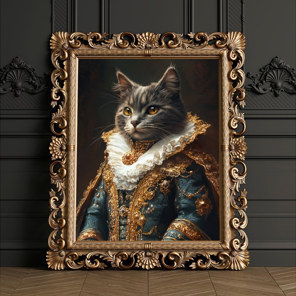 Custom Pet Portrait Poster - Vintage Renaissance Royal Style, Dog & Cat Art Print, 2 Sizes