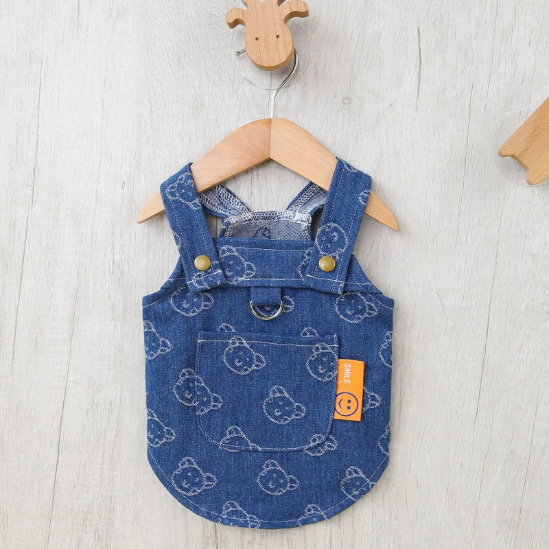 Denim Dungaree Outfit for Cats & Dogs