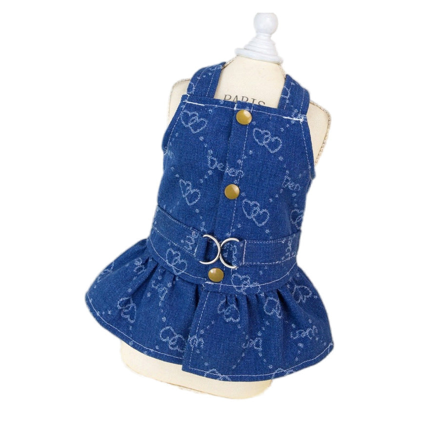 Denim Dungaree Outfit for Cats & Dogs