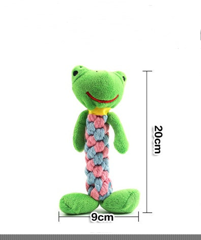 Cute Character Plush Squeaky Molar Dog Toy - 8 Designs