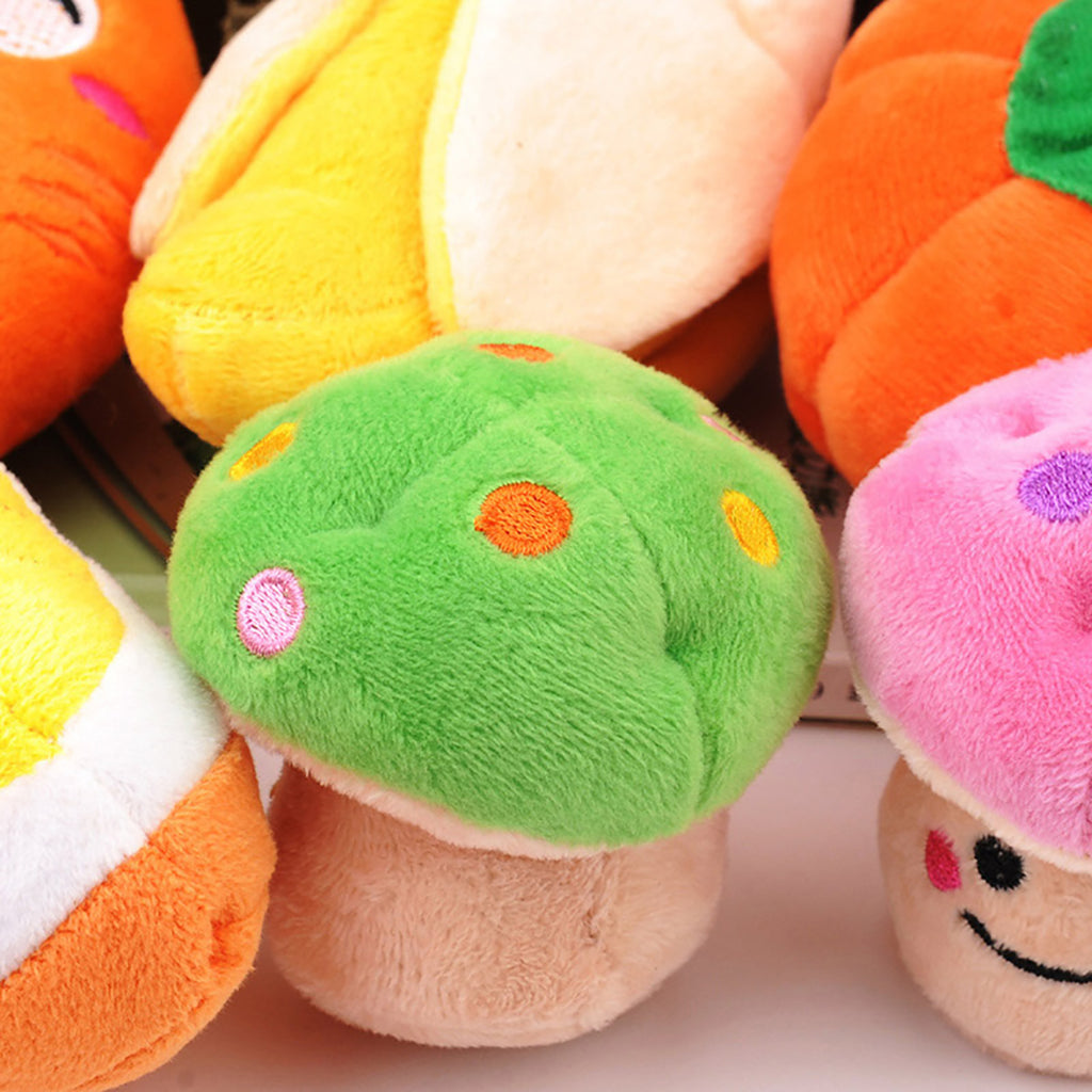 Fruit & Cartoon Plush Squeaky Pet Toy Set - 15 Designs