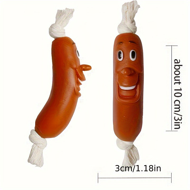 1/3pcs Dog Toys Funny Sausage Shape For Puppy Dog Chew Toys, Interactive Training Bite-resistant Grinding Teeth Dogs Pet Supplies