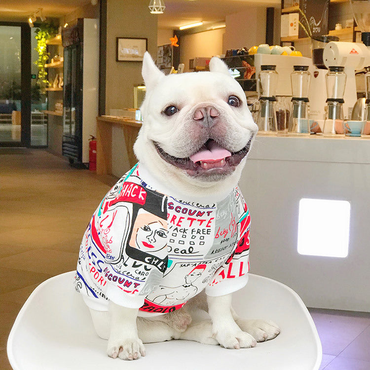 Magazine Fashion Style Cotton Dog Coat  - for Medium & Large Breeds