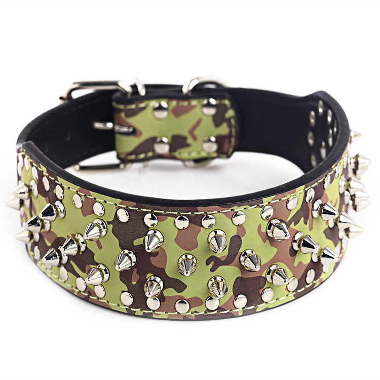 BellRub Leather Rivet Dog Collar – Adjustable | 6 Colours | XS–L