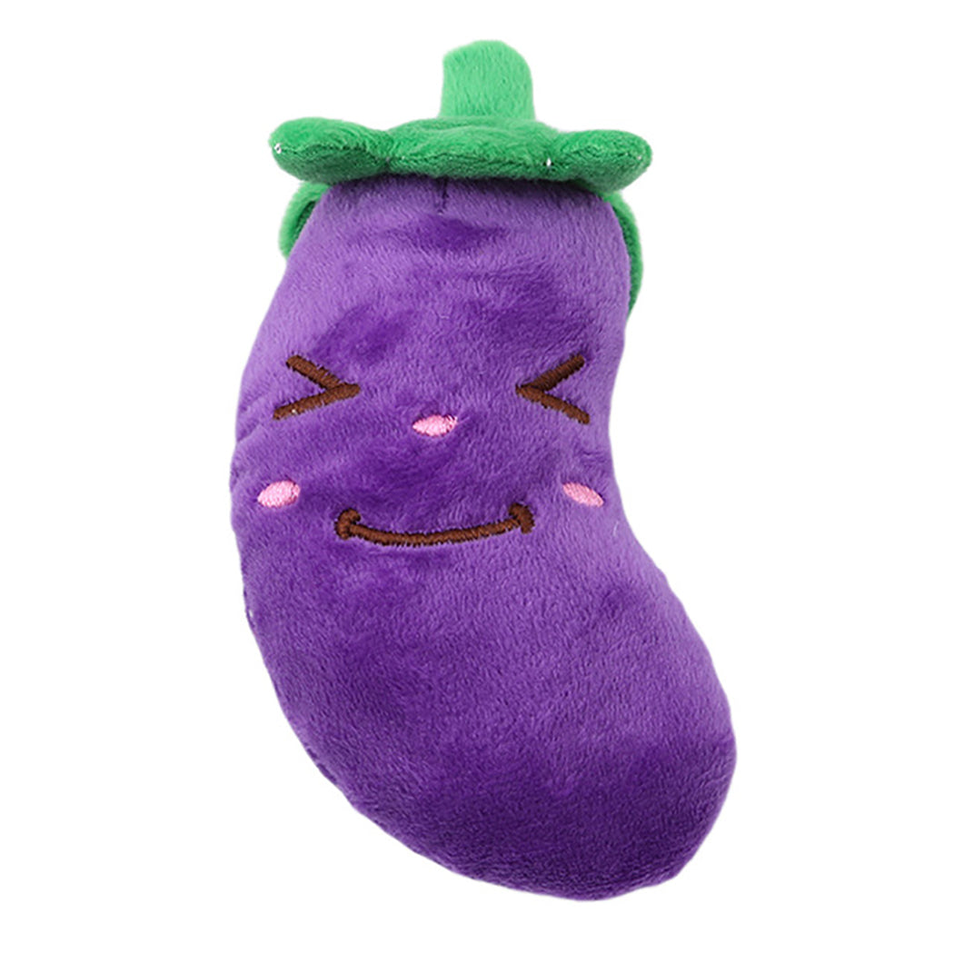 Fruit & Cartoon Plush Squeaky Pet Toy Set - 15 Designs
