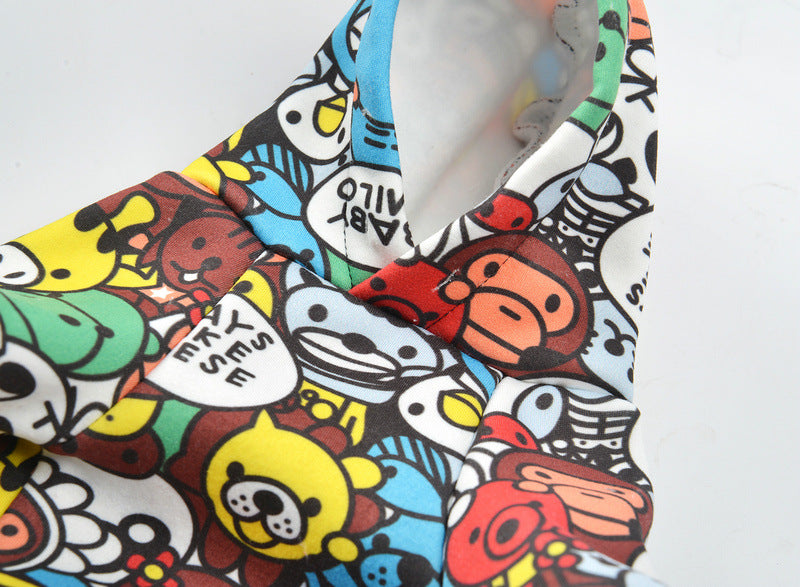 Cartoon Graphic Thickened Cotton Dog & Cat Sweater - Autumn & Winter Warmth