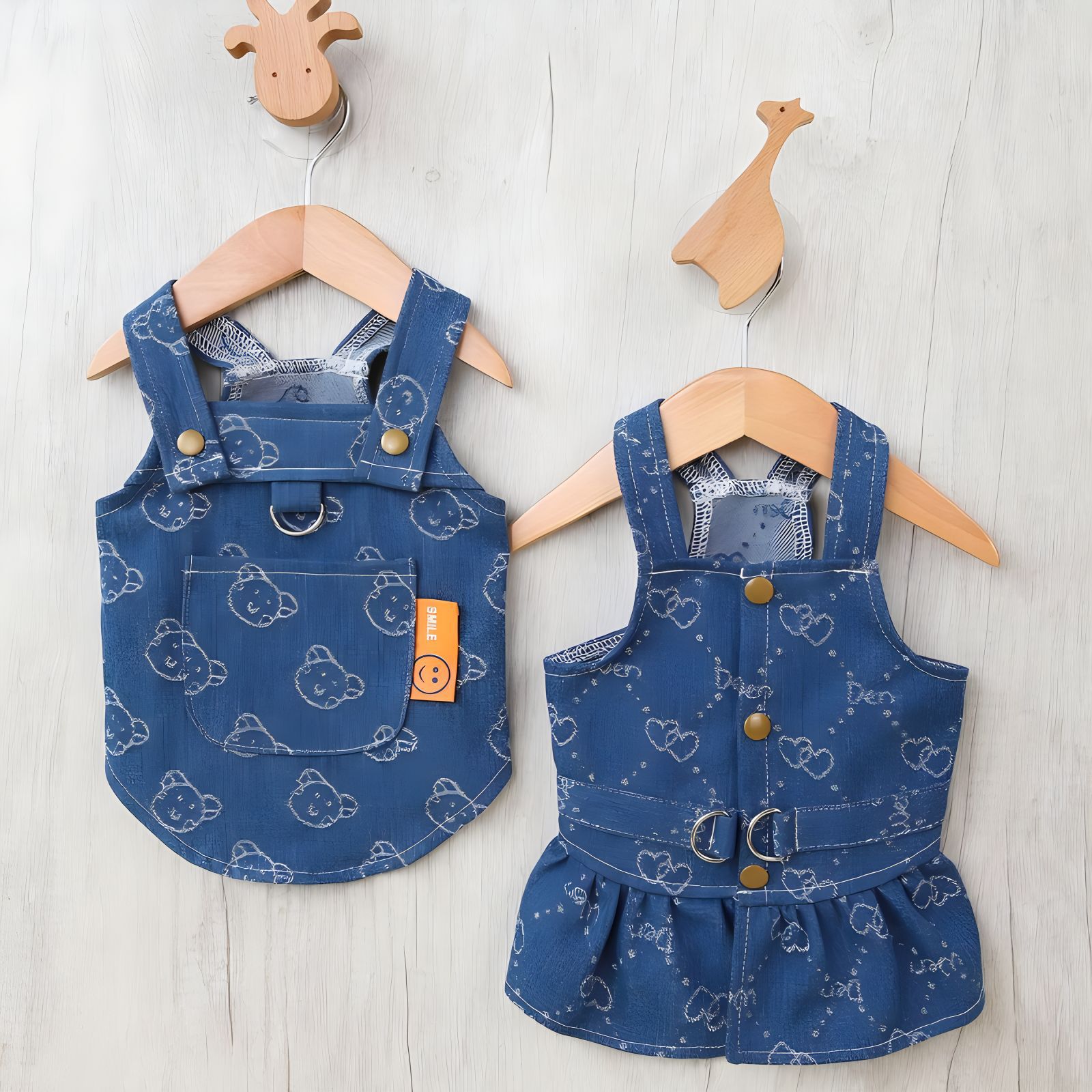 Denim Dungaree Outfit for Cats & Dogs