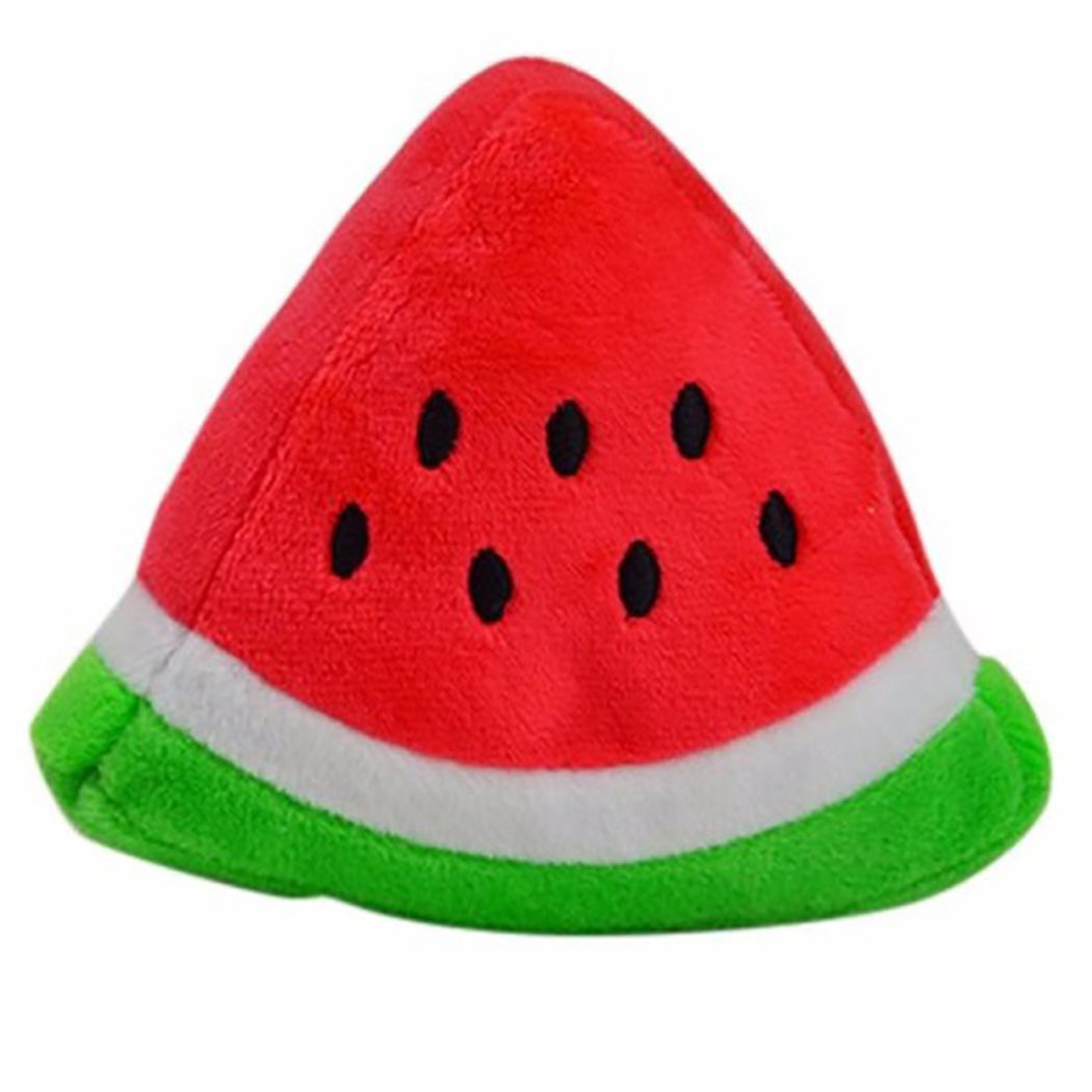 Fruit & Cartoon Plush Squeaky Pet Toy Set - 15 Designs
