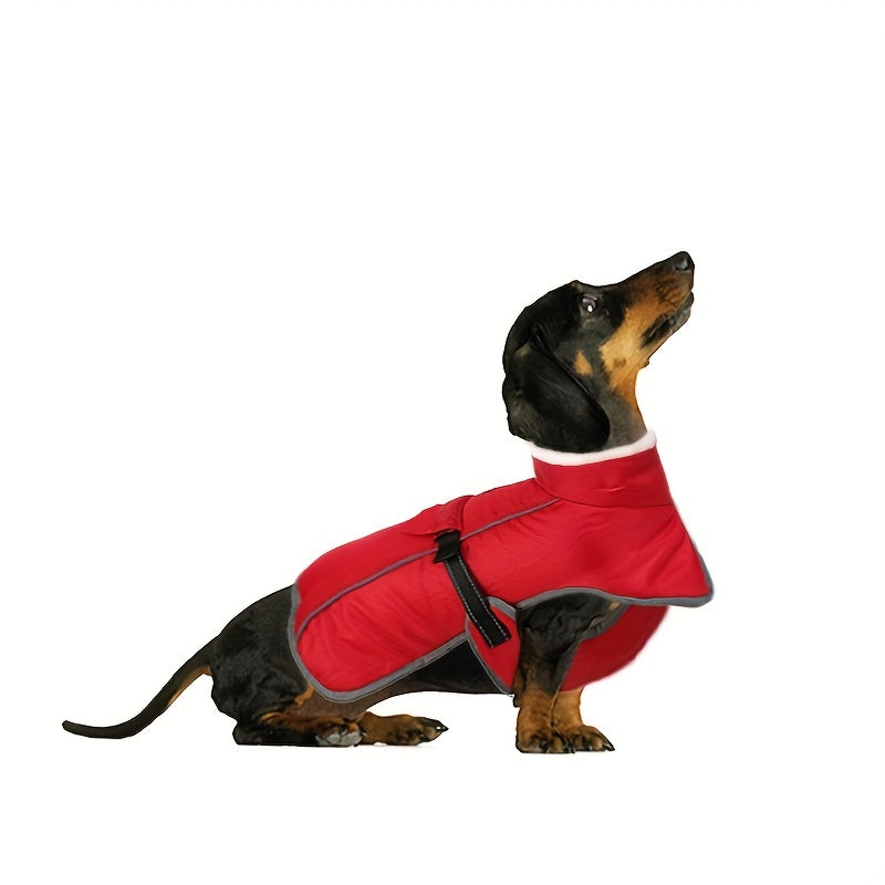 Waterproof Fleece Dog Coat – Windproof Winter Jacket with Turtleneck & Leash Hole | S–3XL