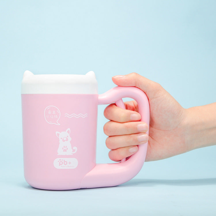 PB+ - Pet Paw Washer | Antibacterial Silicone Bristles | Pink & Blue