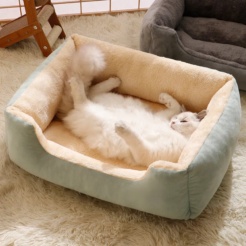 Plush Warm Pet Cushion Bed for Cats & Dogs - 5 Colours (All sizes)