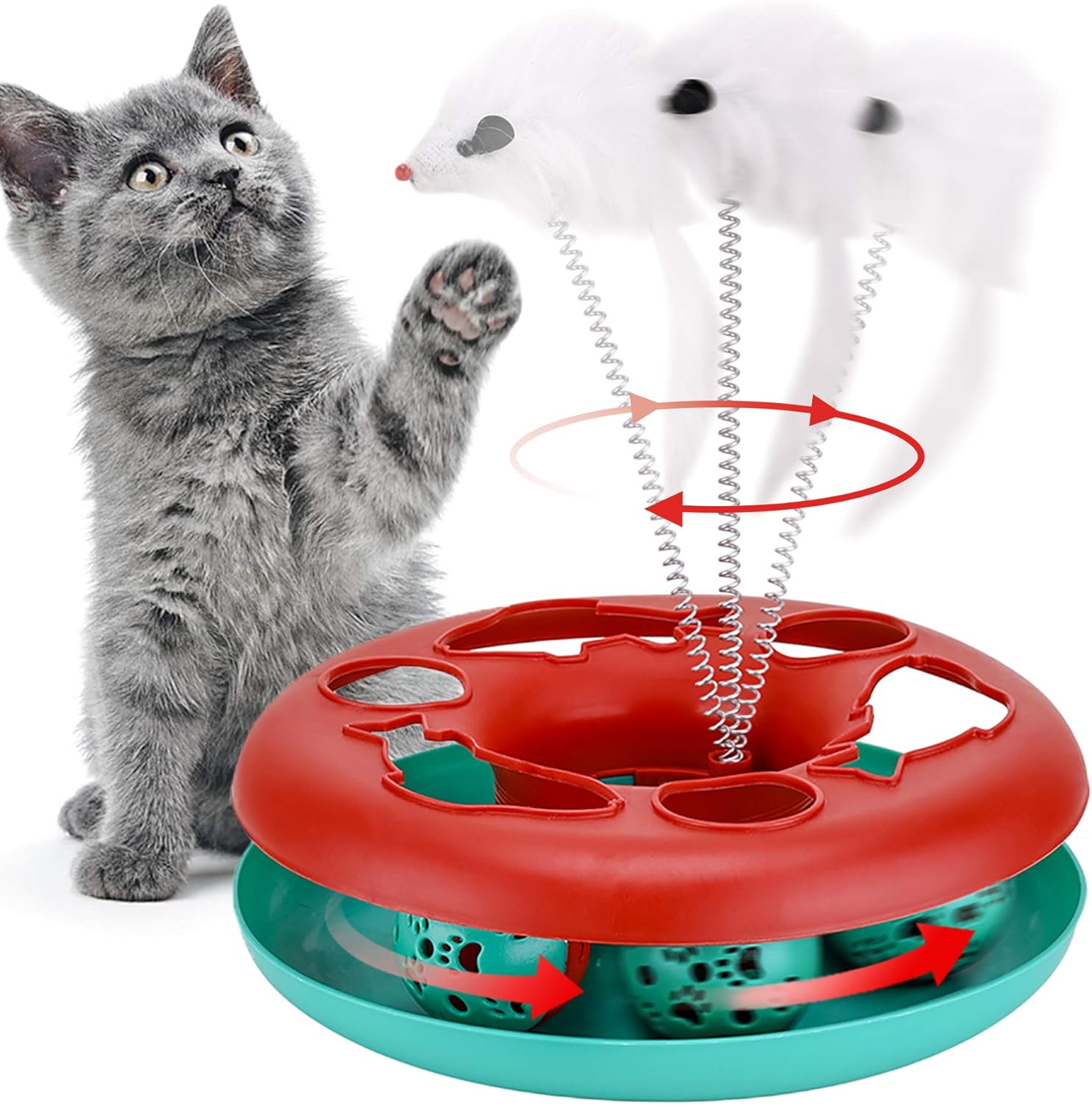 Cat Roller Track Toy with Catnip/Mouse (Interactive
