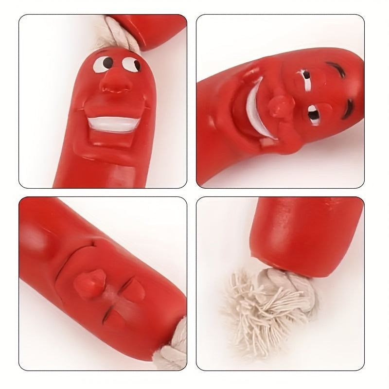 1/3pcs Dog Toys Funny Sausage Shape For Puppy Dog Chew Toys, Interactive Training Bite-resistant Grinding Teeth Dogs Pet Supplies
