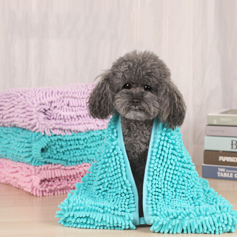 PetMax Chenille Pet Absorbent Towel - Quick-Dry & Soft