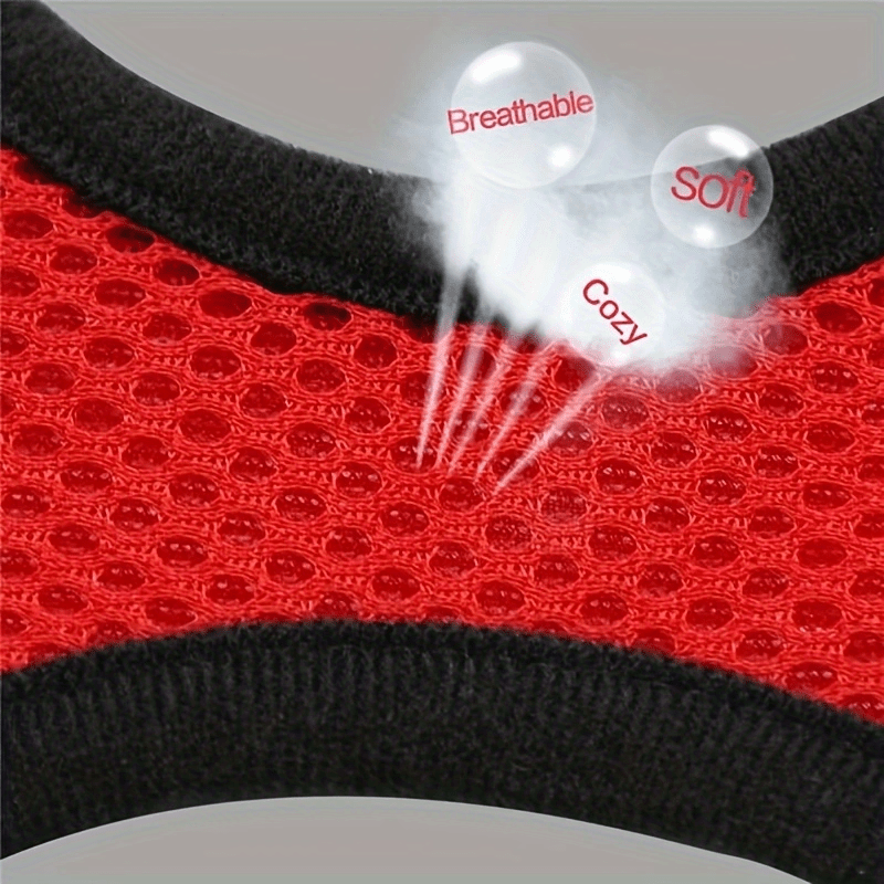 Reflective Pet Harness And Leash Set For Dogs And Cats, Adjustable Puppy Cat Vest Harness With Soft Mesh