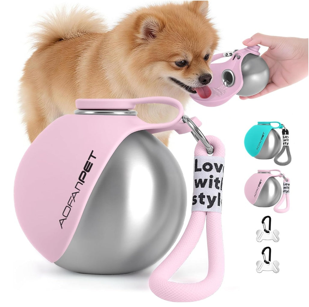 Portable Dog Water Bottle with Waste Bag Dispenser     (Bestseller)