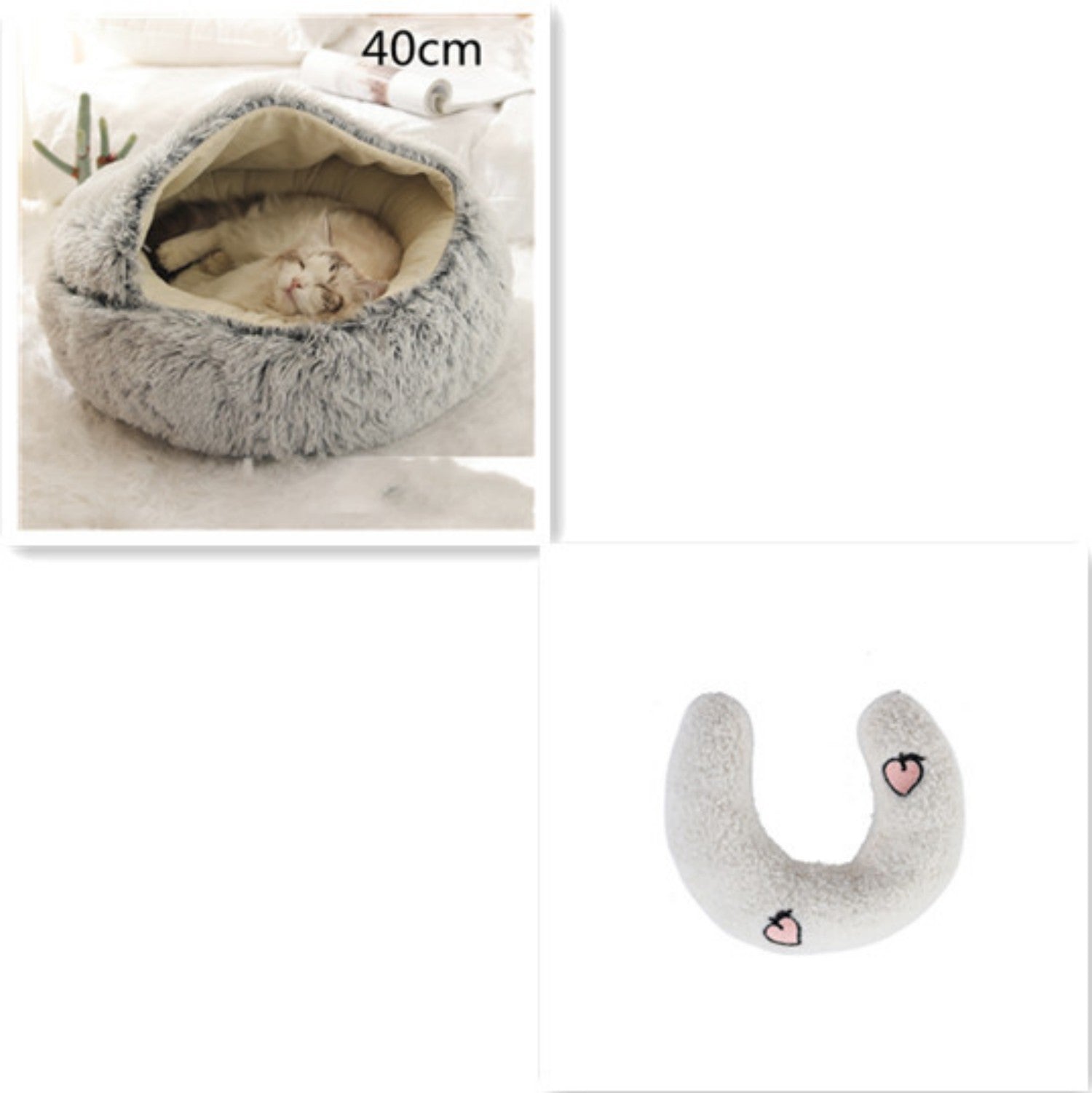 Cozy Co. - Plush Round Pet Bed - for Dogs & Cats