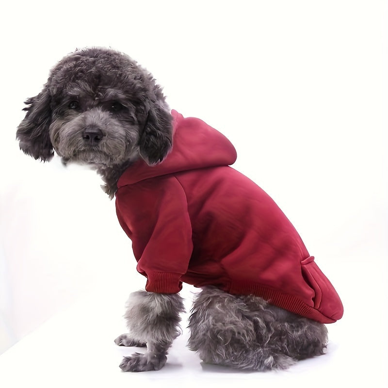 Hooded Fleece Dog Sweater – Warm Knit Coat for Small Dogs | All Seasons
