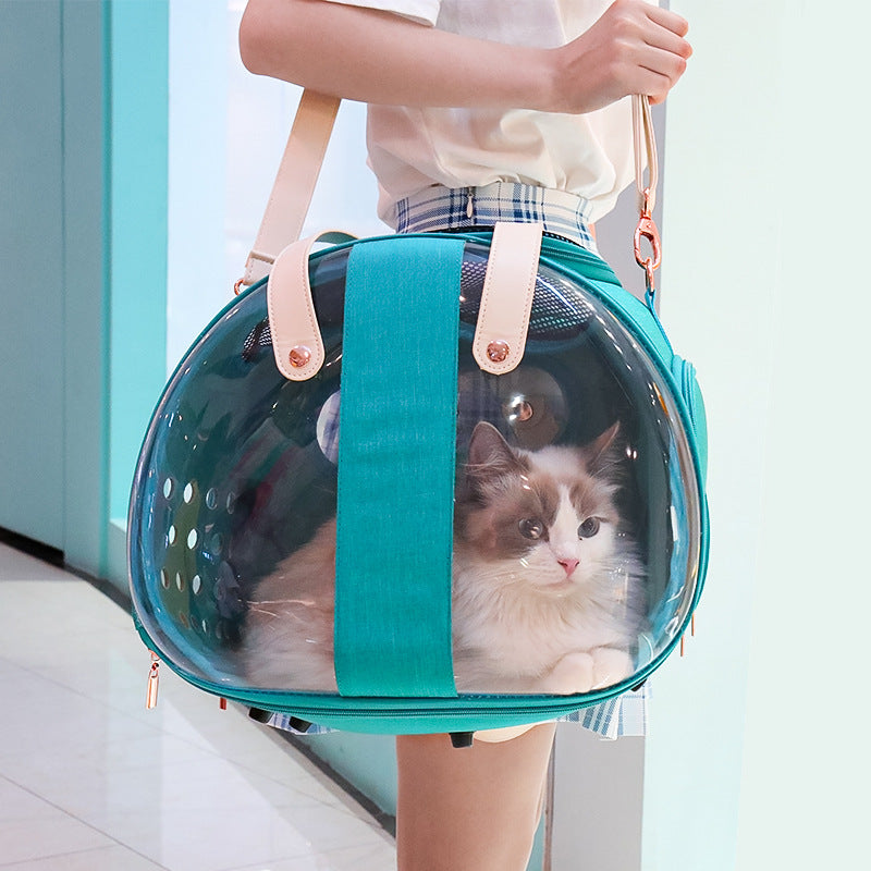 Transparent PVC Pet Carrier Backpack - Space Capsule Style