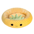 BellyRub Plush Round Dog Bed | Animals & Fruits Print | 65cm
