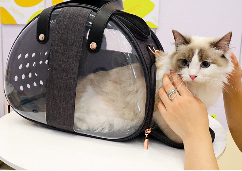 Transparent PVC Pet Carrier Backpack - Space Capsule Style
