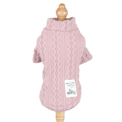 Pure Colour Knitted Dog Sweater - Acrylic Autumn & Winter Essential