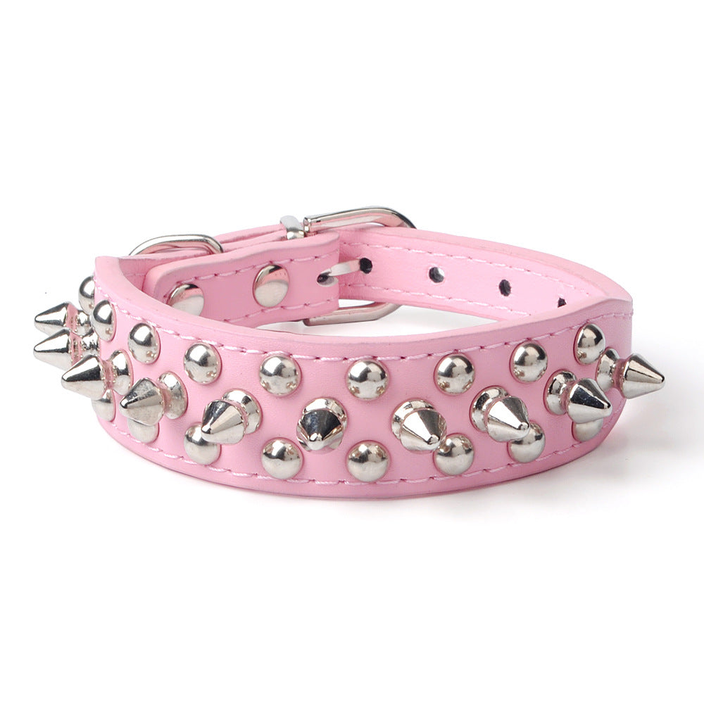 Nublada Leather Spiked Pet Collar – Adjustable | 8 Colours | XXS–XL
