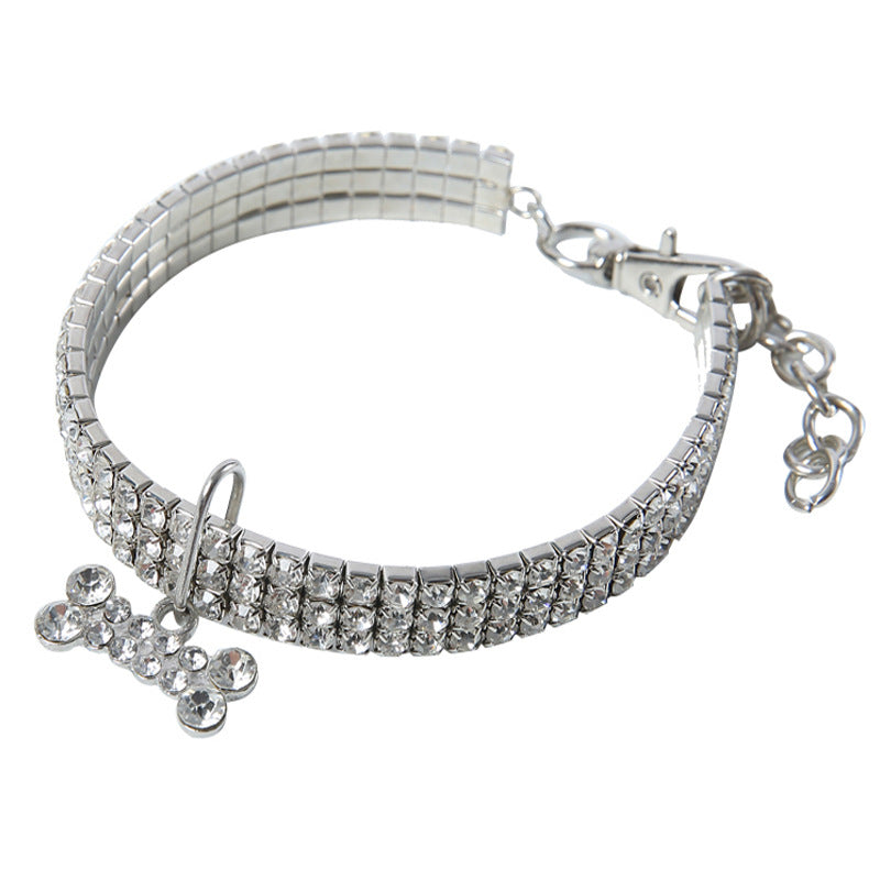 Rhinestone Bling Pet Collar – Crystal Studded Collar for Cats & Small Dogs | S, M & L