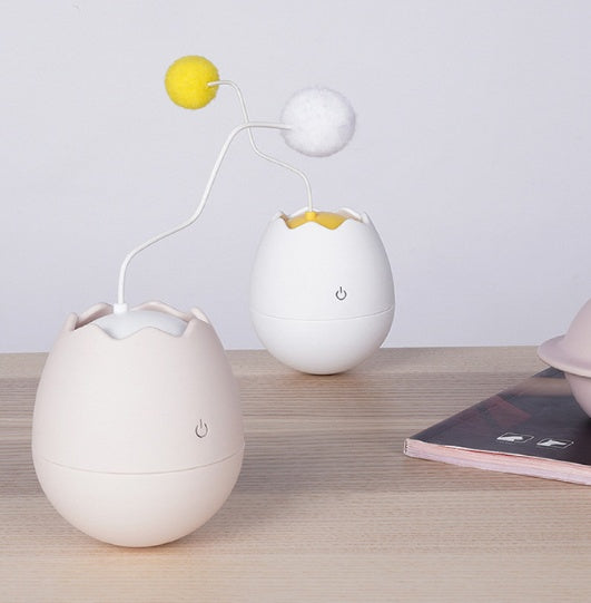 Interactive ABS & Cotton Ball Cat Teaser Toy - 3 Colours