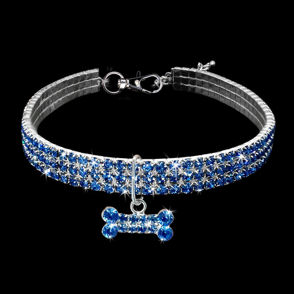 Rhinestone Bling Pet Collar – Crystal Studded Collar for Cats & Small Dogs | S, M & L