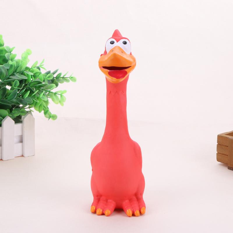 Natural Latex Screaming Chicken Dog Toy - Bite Resistant & Squeaky